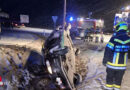 Nö: Pkw-Dachlandung bei winterlichen Bedingungen auf der B 36 in Zwettl