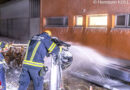 Oö: Geplatzter Hydrant sorgt für Wasseraustritt und Eisfassade auf Alkovener Feuerwehrhaus-Baustelle