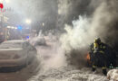 D: Fahrzeugbrand in Aurich in dichtem Schneetreiben bekämpft