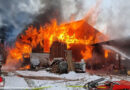 Oö: Zwei Verletzte bei Wirtschaftsgebäude-Großbrand in Lasberg