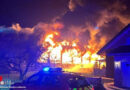 D: Brand eines größeren Hallenkomplexes → Druckerei und Autowerkstatt in Minden werden Raub der Flammen