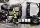 D: Sattelschlepper prallt auf A 2 bei Gladbeck auf Gefahrgutlaster: Brand und ein Todesopfer