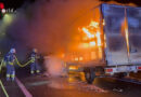 Nö: Vollbrand eines Klein-Lkw auf der A 1 bei Haag