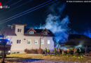 Oö: Brand in an Feuerwehrhaus Pürach angebauter Maschinenhalle → Alarmstufe II