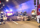 Vbg: Pkw kollidiert im Ambergtunnel mit Anprallschutz