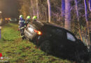 Oö: Auto in Niederneukirchen gegen Bäume am Waldrand gekracht