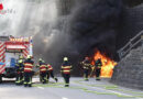 Schweiz: Vollbrand eines Autos bei Rongellen