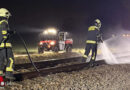 Nö: Hydrauliköl-Austritt aus Gleisbaufahrzeug am Gramatneusiedler Ast