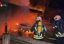Nö: E-Auto in Wieselburg unter Carport in Vollbrand