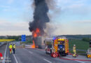 D: Brennender Lastwagen auf A 6 bei Wattenheim