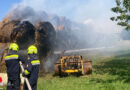 Stmk: Großeinsatz beim Brand von Strohballen in Friedberg