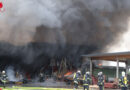 Nö: Rund 200 Kräfte bei Baufirmen-Großbrand in Judenau-Baumgarten