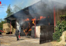 D: Brand einer Lagerhalle mit Heuballen in Ratingen
