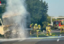 D: Brand eines Lkw der niederländischen Streitkräfte auf der BAB 2 bei Hannover