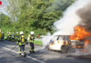 D: Vollbrand eines Pkw auf der B 9 bei Kranenburg