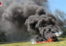 Nö: Landwirtschaftliche Maschine in Krumbach in Vollbrand