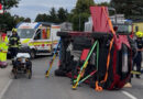 Nö: Pkw nach Verkehrsunfall in Mauerbach in Seitenlage