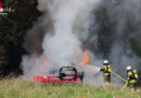 D: Vollbrand eines Traktors in Greven