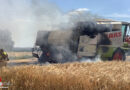 D: Mähdrescher geht in Mettmann in Flammen auf
