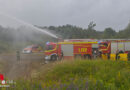 D: Vegetationsbrand auf Haldenfläche in Dortmund Eving
