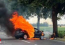 D: Auto brennt nach Kollision mit Baum → 33-Jährige in Kerpen schwer verletzt