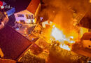 Oö: Vollbrand einer Gartenhütte