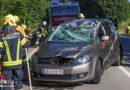 Oö: Auto bei Neumarkt im Hausruckkreis gegen Leitschiene überschlagen