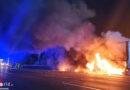D: Brand eines mit Getränkeflaschen beladenen Lastwagens auf der BAB 2 bei Helmstedt