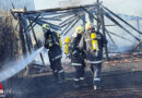 Bgld: Schuppenbrand in St. Michael: Fünf Feuerwehren verhinderten Ausbreitung auf Waldstück