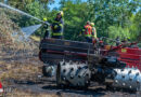 Oö: Landwirtschaftliches Arbeitsgerät in Brand – Feuer erfasst umliegende Vegetation in Schlierbach