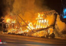 Schweiz: Bauernhaus und Schopf in Thunstetten in Vollbrand