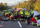 Ktn: Schwerer Pkw-Unfall auf der Karwankenautobahn mit fünf Verletzen fordert Feuerwehr