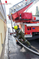 Massiver Feuerwehreinsatz bei Brand eines Schweinestalls in Marbach im Felde
