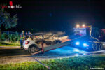 Pkw auf der Stratzinger Straße in Vollbrand